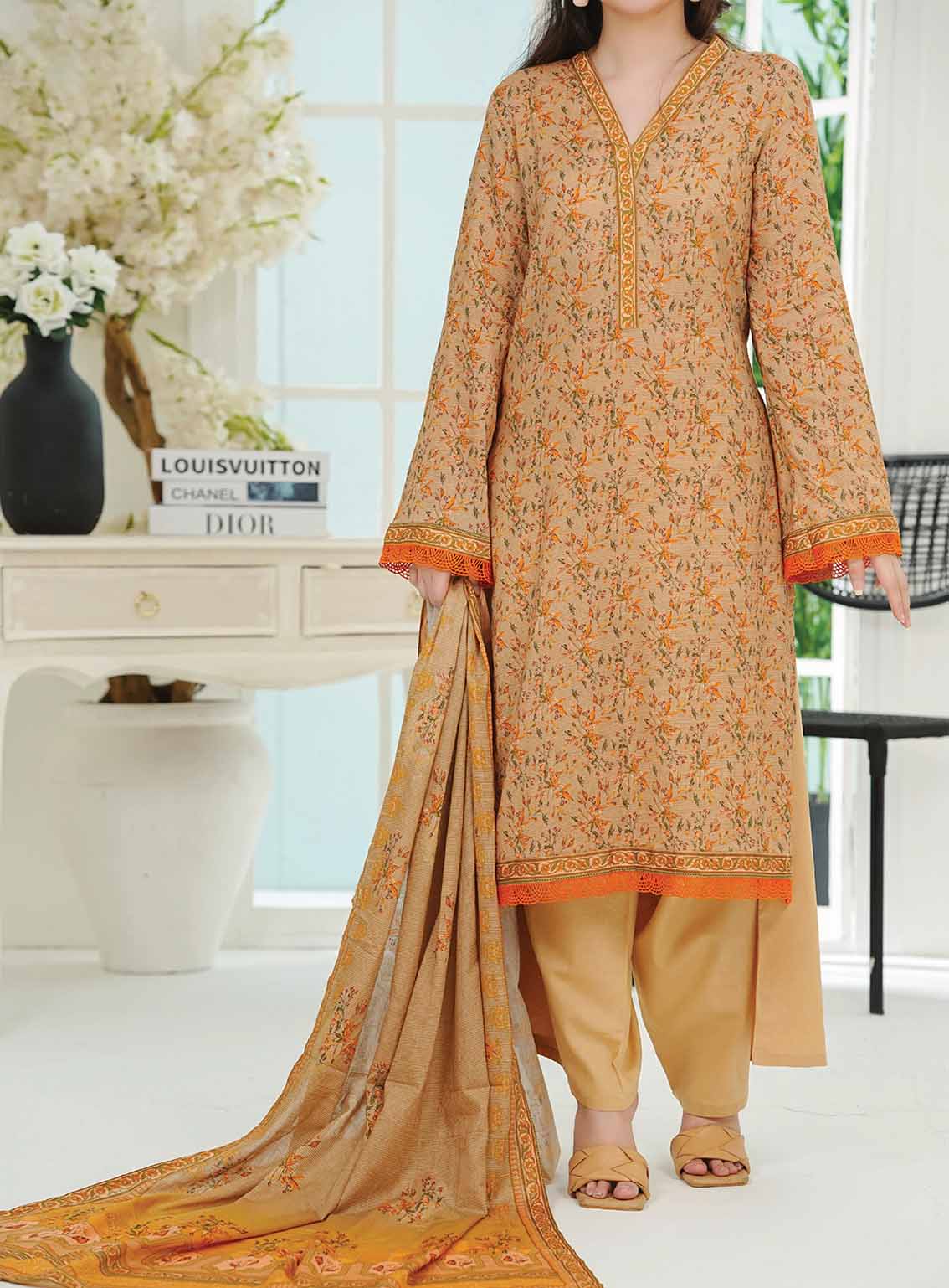 Shahkar By VS Textile Printed Lawn 3 Piece Unstitched Suit VS25SM D-105 Shahkar By VS Textile Printed Lawn 3 Piece Unstitched Suit VS25SM D-105