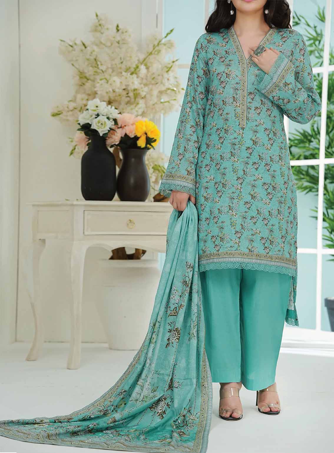 Shahkar By VS Textile Printed Lawn 3 Piece Unstitched Suit VS25SM D-109 Shahkar By VS Textile Printed Lawn 3 Piece Unstitched Suit VS25SM D-109