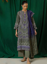 Shajar By Rashid Textile Embroidered Staple Nylon 3 Piece Unstitched Suit RT24S SN-8321