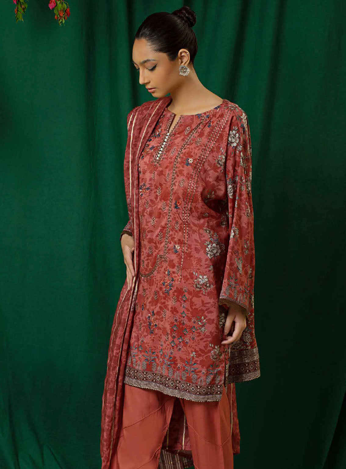 Shajar By Rashid Textile Embroidered Staple Nylon 3 Piece Unstitched Suit RT24S SN-8323 Shajar By Rashid Textile Embroidered Staple Nylon 3 Piece Unstitched Suit RT24S SN-8323