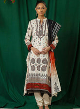 Shajar By Rashid Textile Embroidered Staple Nylon 3 Piece Unstitched Suit RT24S SN-8327