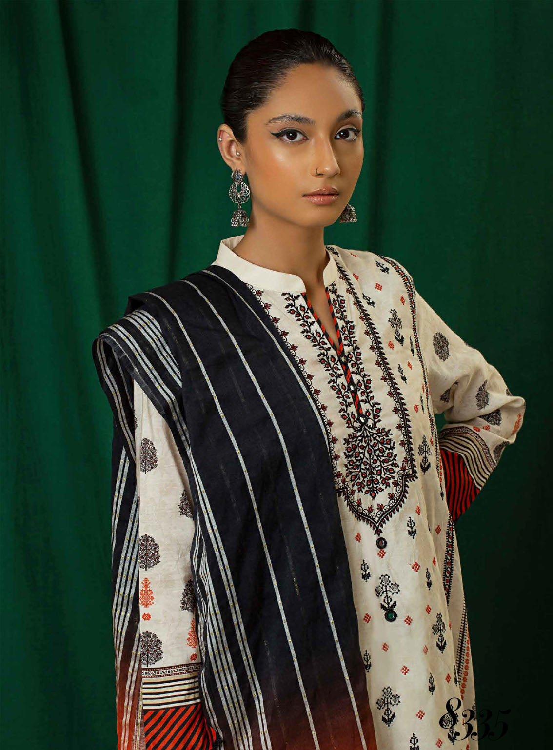 Shajar By Rashid Textile Embroidered Staple Nylon 3 Piece Unstitched Suit RT24S SN-8327 Shajar By Rashid Textile Embroidered Staple Nylon 3 Piece Unstitched Suit RT24S SN-8327