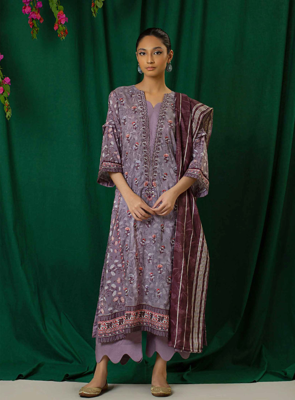 Shajar By Rashid Textile Embroidered Staple Nylon 3 Piece Unstitched Suit RT24S SN-8329 Shajar By Rashid Textile Embroidered Staple Nylon 3 Piece Unstitched Suit RT24S SN-8329