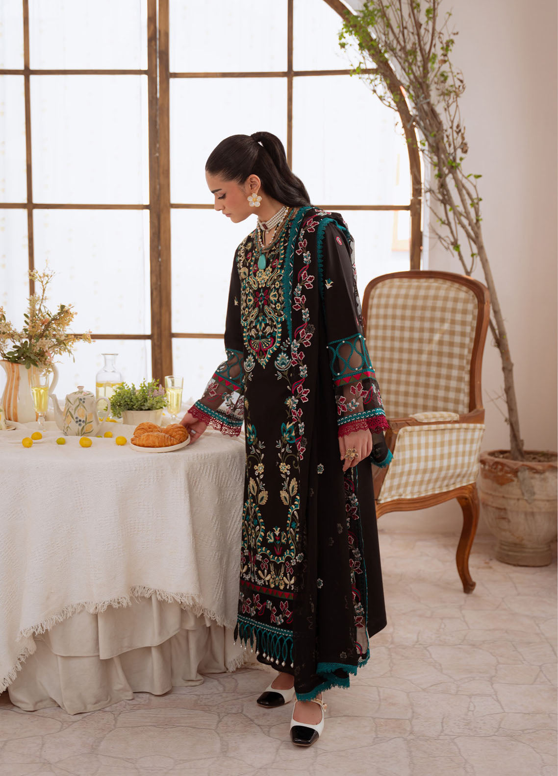Shanaya By Mahnur Luxury Embroidered Lawn 3 Piece Unstitched Suit MN26SL D-SN-08 IJLAAL Shanaya By Mahnur Luxury Embroidered Lawn 3 Piece Unstitched Suit MN26SL D-SN-08 IJLAAL
