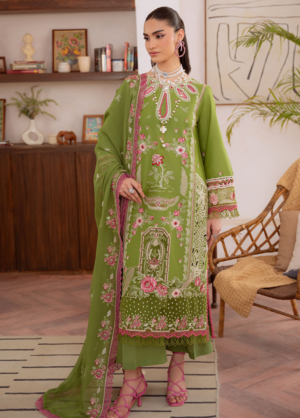 Shanaya By Mahnur Luxury Embroidered Lawn 3 Piece Unstitched Suit MN26SL D-SN-11 ZIYA Shanaya By Mahnur Luxury Embroidered Lawn 3 Piece Unstitched Suit MN26SL D-SN-11 ZIYA