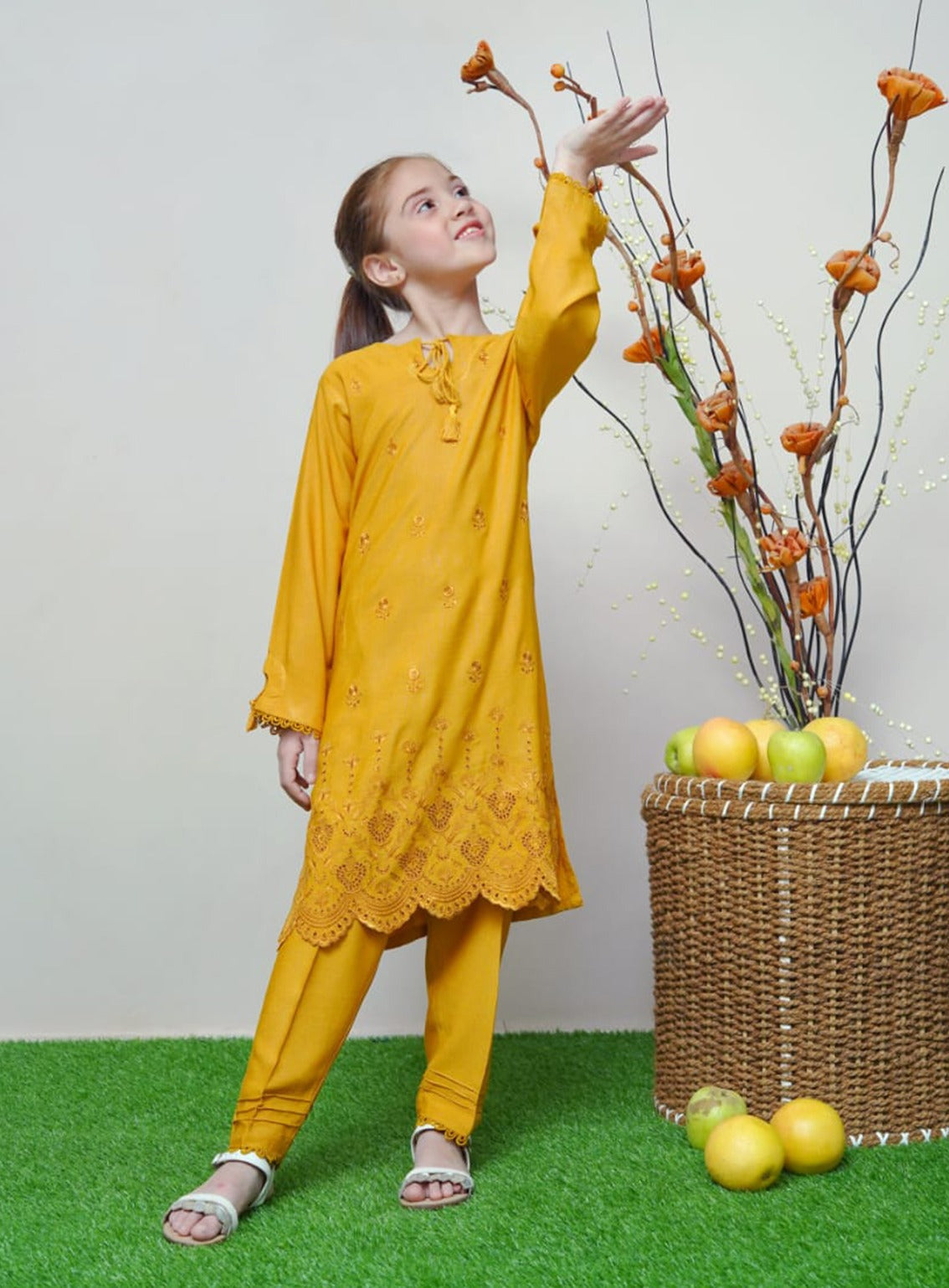 Shanzey Chikankari Embroidered Karandi 2 Piece Girls Stitched Suit S24C2P SHK-WK12 Shanzey Chikankari Embroidered Karandi 2 Piece Girls Stitched Suit S24C2P SHK-WK12