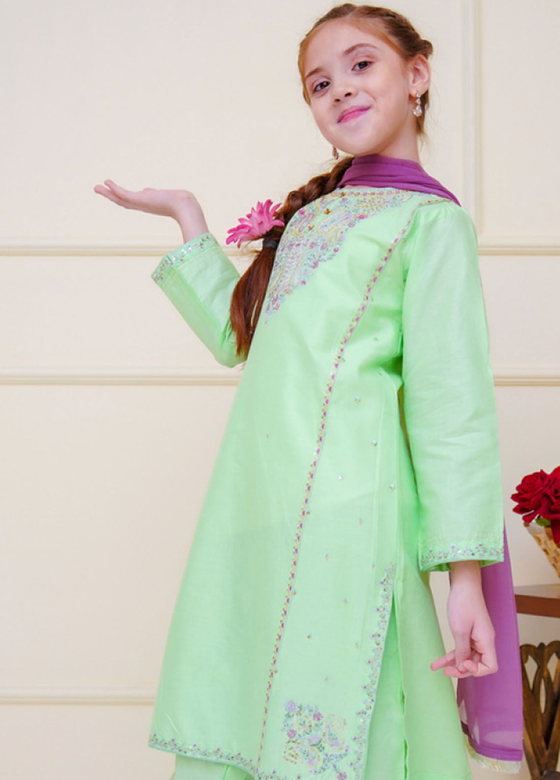 Shanzey Embroidered Cambric Suits Stitched 3 Piece For Girls S25EC SHK-4602 Shanzey Embroidered Cambric Suits Stitched 3 Piece For Girls S25EC SHK-4602