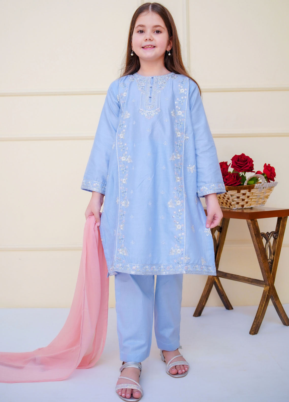 Shanzey Embroidered Cambric Suits Stitched 3 Piece For Girls S25EC SHK-4603 Shanzey Embroidered Cambric Suits Stitched 3 Piece For Girls S25EC SHK-4603