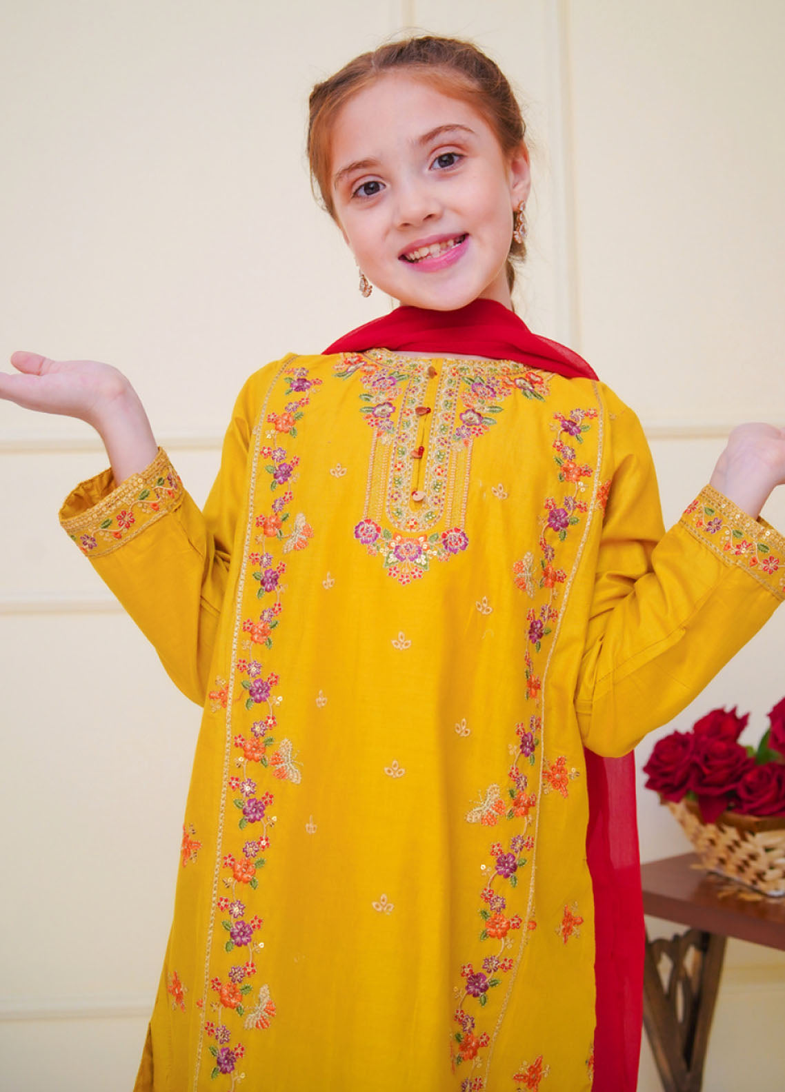 Shanzey Embroidered Cambric Suits Stitched 3 Piece For Girls S25EC SHK-4604 Shanzey Embroidered Cambric Suits Stitched 3 Piece For Girls S25EC SHK-4604