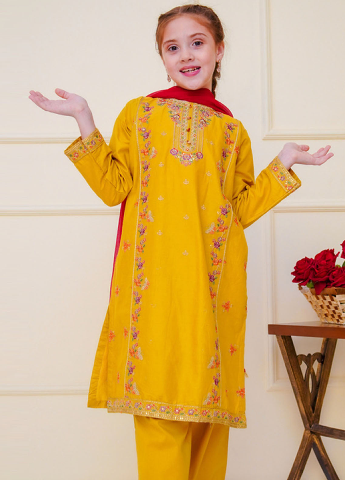 Shanzey Embroidered Cambric Suits Stitched 3 Piece For Girls S25EC SHK-4604 Shanzey Embroidered Cambric Suits Stitched 3 Piece For Girls S25EC SHK-4604