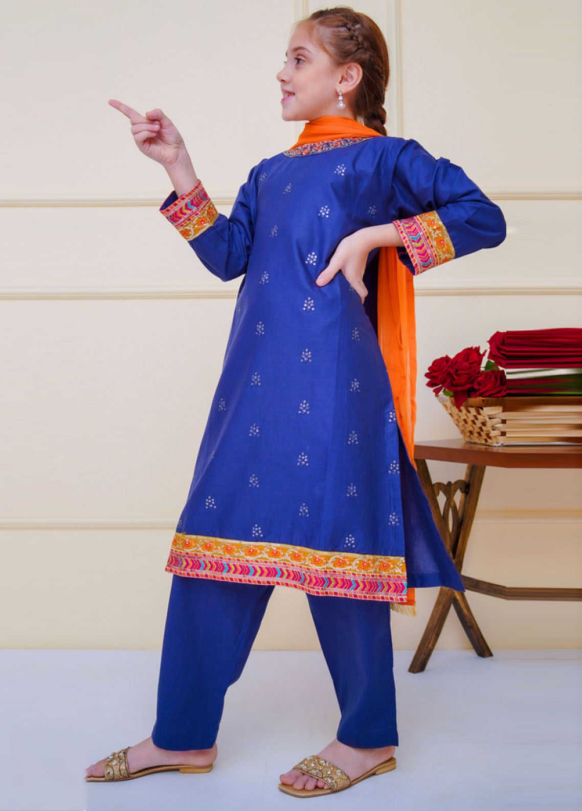 Shanzey Embroidered Cambric Suits Stitched 3 Piece For Girls S25EC SHK-4605 Shanzey Embroidered Cambric Suits Stitched 3 Piece For Girls S25EC SHK-4605