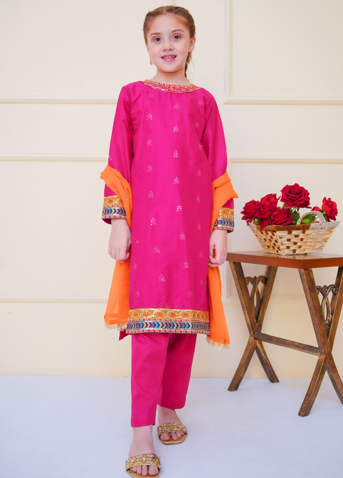 Shanzey Embroidered Cambric Suits Stitched 3 Piece For Girls S25EC SHK-4606 Shanzey Embroidered Cambric Suits Stitched 3 Piece For Girls S25EC SHK-4606