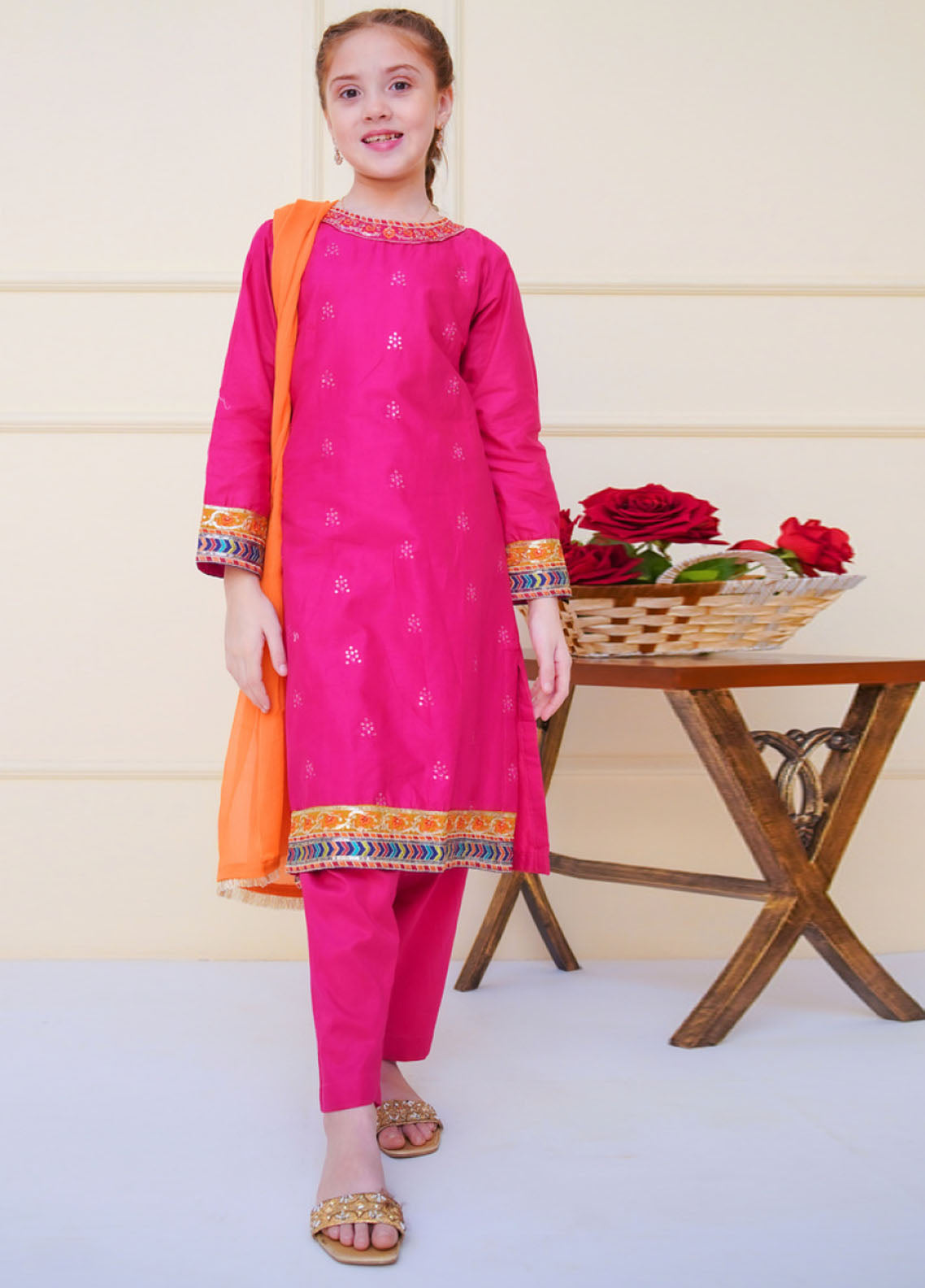 Shanzey Embroidered Cambric Suits Stitched 3 Piece For Girls S25EC SHK-4606 Shanzey Embroidered Cambric Suits Stitched 3 Piece For Girls S25EC SHK-4606