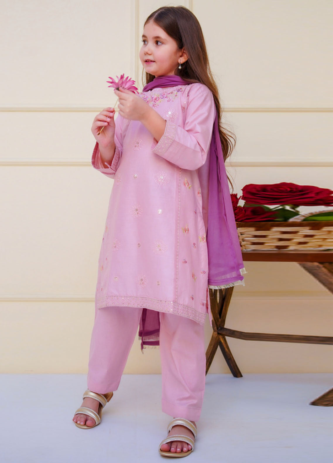 Shanzey Embroidered Cambric Suits Stitched 3 Piece For Girls S25EC SHK-4608 Shanzey Embroidered Cambric Suits Stitched 3 Piece For Girls S25EC SHK-4608