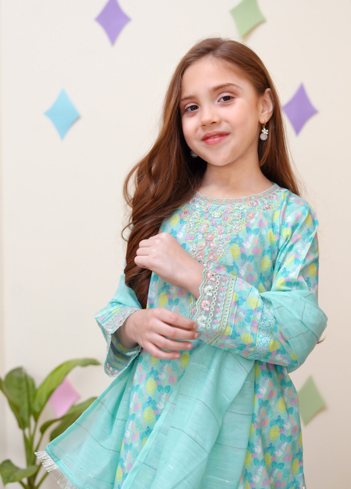Shanzey Embroidered Cotton 3 Piece Girls Stitched Suit S24SCO SHK-3401 Shanzey Embroidered Cotton 3 Piece Girls Stitched Suit S24SCO SHK-3401