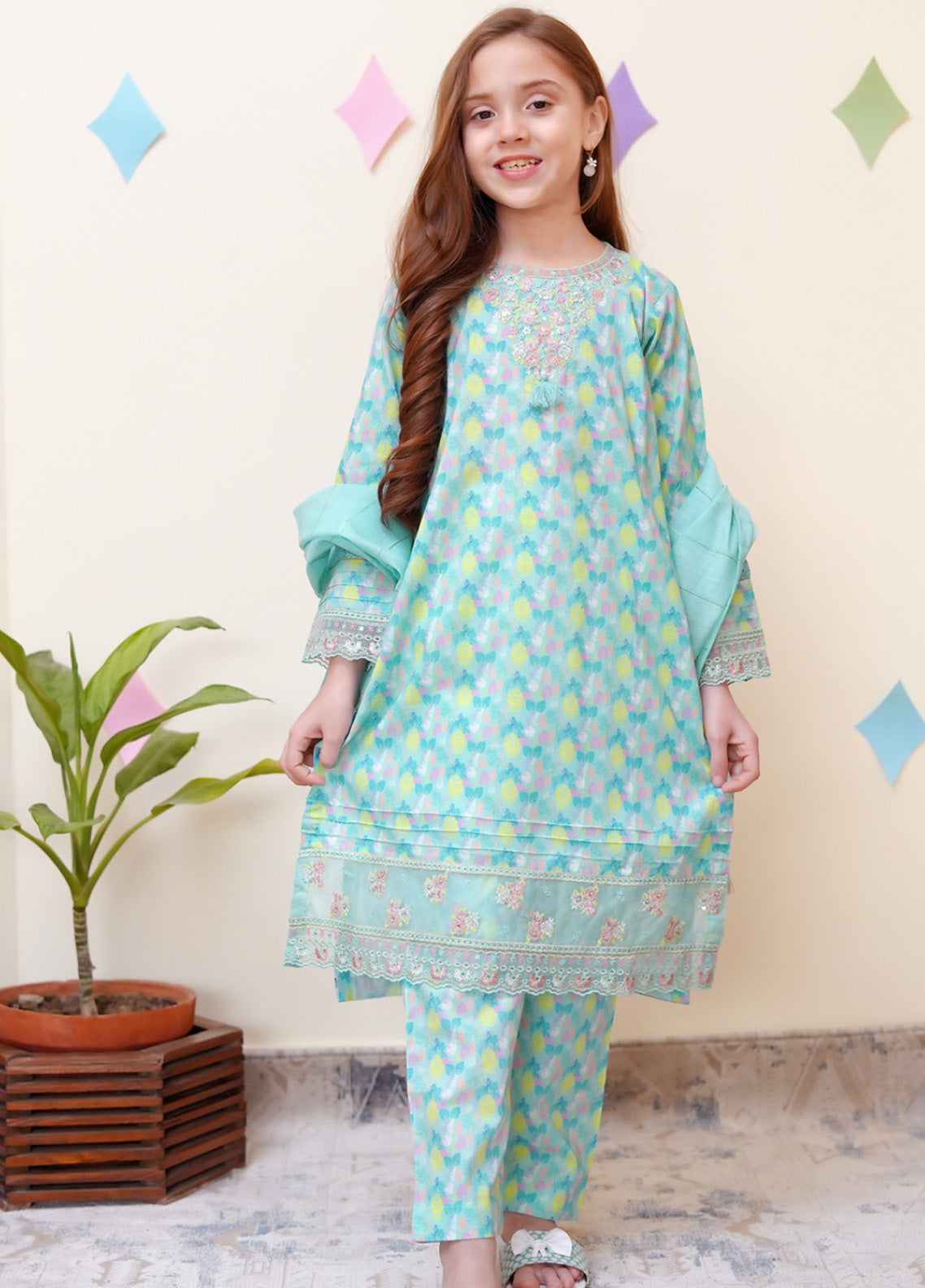 Shanzey Embroidered Cotton 3 Piece Girls Stitched Suit S24SCO SHK-3401 Shanzey Embroidered Cotton 3 Piece Girls Stitched Suit S24SCO SHK-3401