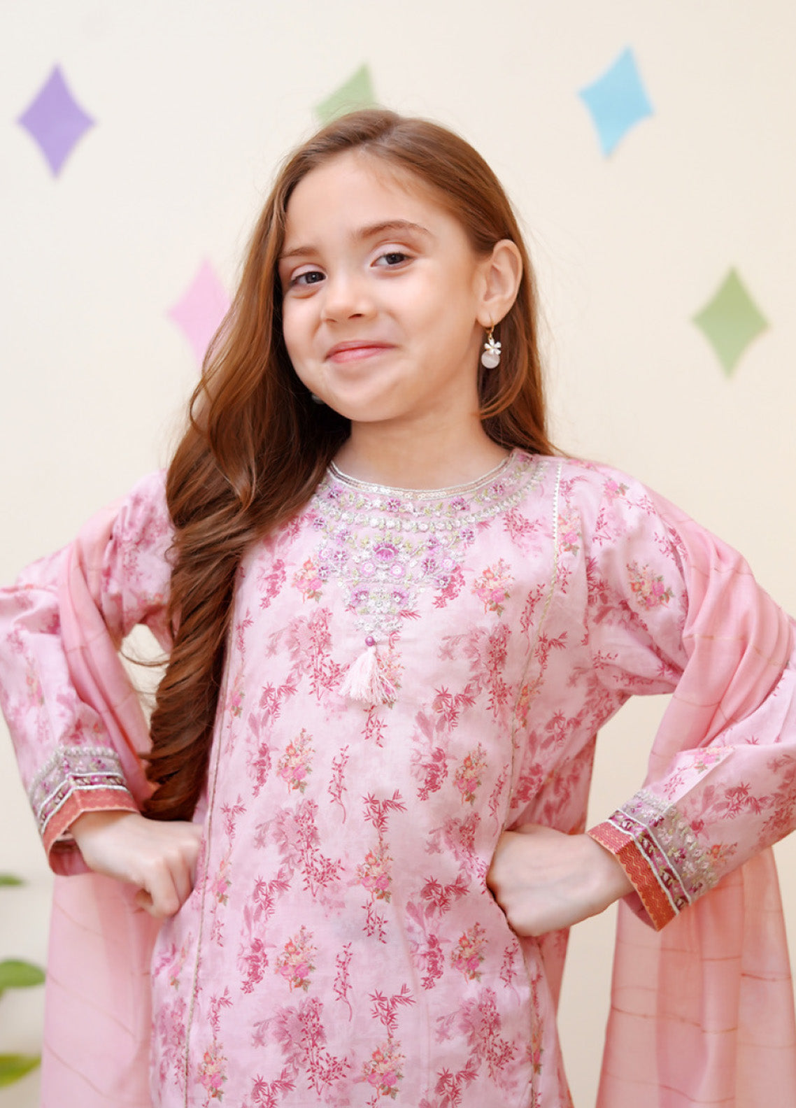 Shanzey Embroidered Cotton 3 Piece Girls Stitched Suit S24SCO SHK-3402 Shanzey Embroidered Cotton 3 Piece Girls Stitched Suit S24SCO SHK-3402