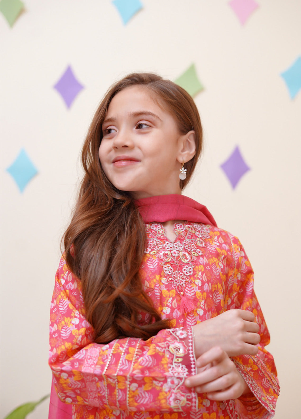 Shanzey Embroidered Cotton 3 Piece Girls Stitched Suit S24SCO SHK-3404 Shanzey Embroidered Cotton 3 Piece Girls Stitched Suit S24SCO SHK-3404