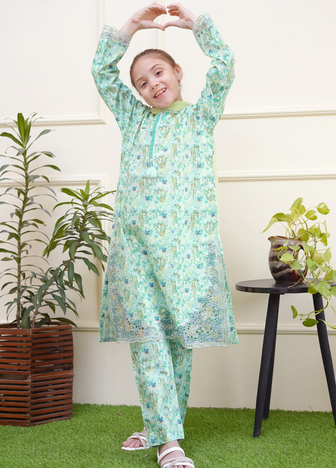 Shanzey Embroidered Lawn 3 Piece Girls Stitched Suit S24SCW SHK-3701 Shanzey Embroidered Lawn 3 Piece Girls Stitched Suit S24SCW SHK-3701