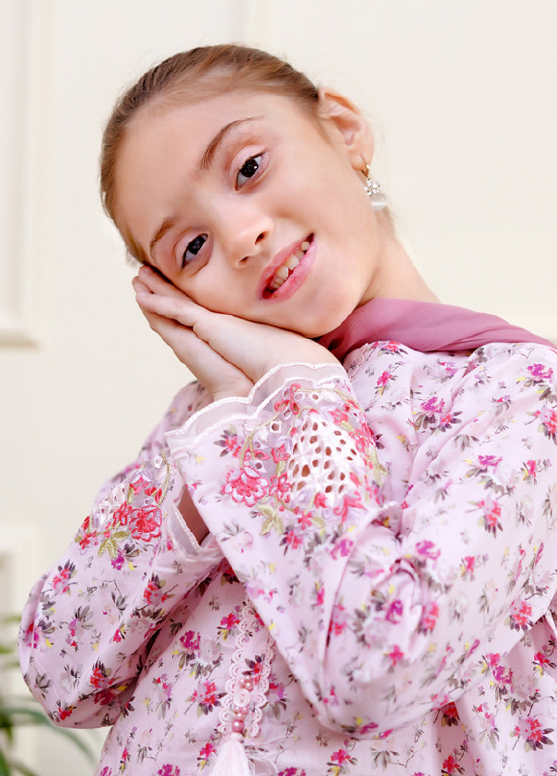 Shanzey Embroidered Lawn 3 Piece Girls Stitched Suit S24SCW SHK-3702 Shanzey Embroidered Lawn 3 Piece Girls Stitched Suit S24SCW SHK-3702