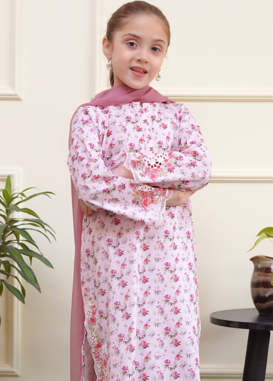 Shanzey Embroidered Lawn 3 Piece Girls Stitched Suit S24SCW SHK-3702 Shanzey Embroidered Lawn 3 Piece Girls Stitched Suit S24SCW SHK-3702