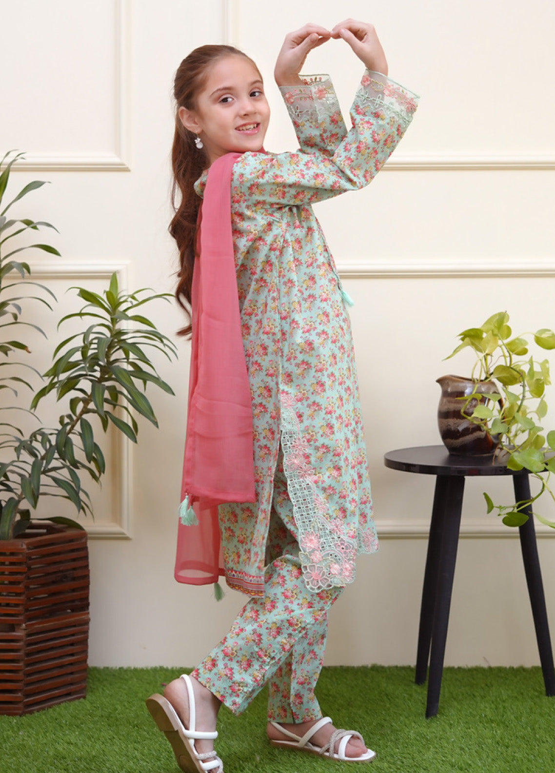Shanzey Embroidered Lawn 3 Piece Girls Stitched Suit S24SCW SHK-3704 Shanzey Embroidered Lawn 3 Piece Girls Stitched Suit S24SCW SHK-3704