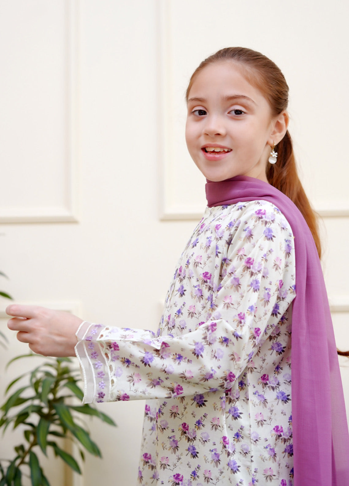 Shanzey Embroidered Lawn 3 Piece Girls Stitched Suit S24SCW SHK-3705 Shanzey Embroidered Lawn 3 Piece Girls Stitched Suit S24SCW SHK-3705