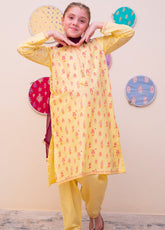 Shanzey Printed Cotton Cambric Stitched 3 Piece Suit For Girls S25GPC SHK-4903