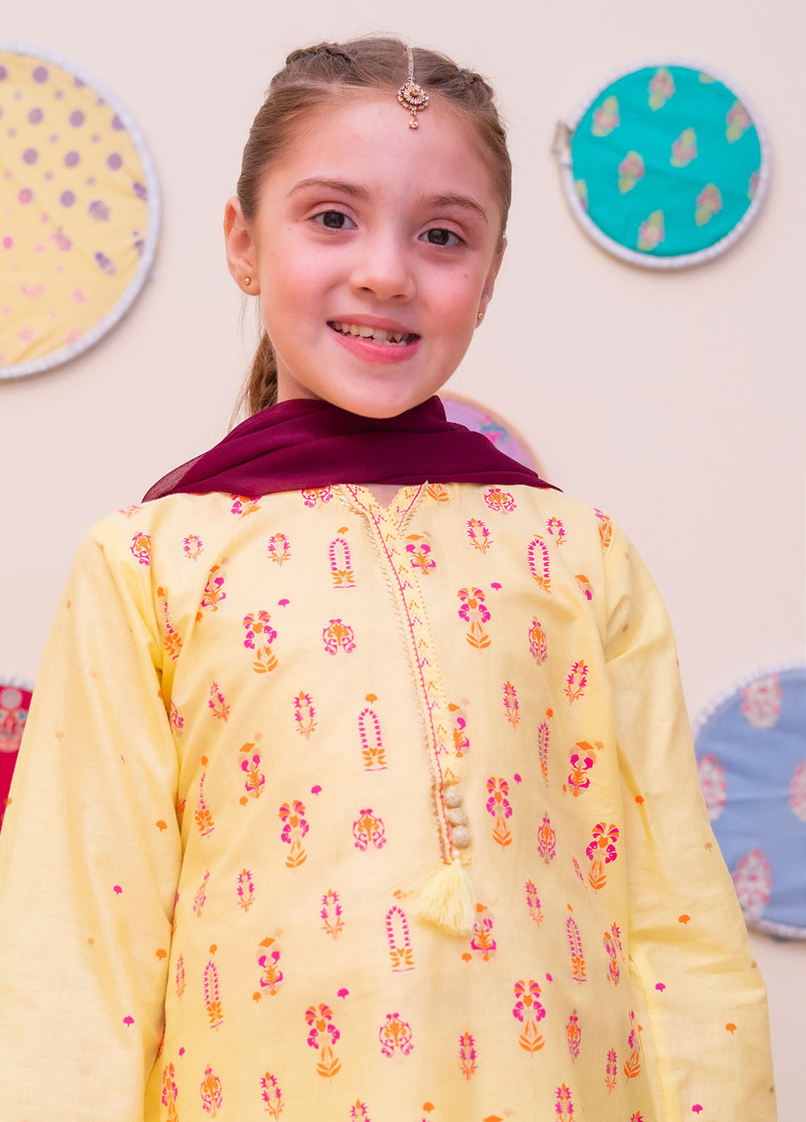 Shanzey Printed Cotton Cambric Stitched 3 Piece Suit For Girls S25GPC SHK-4903 Shanzey Printed Cotton Cambric Stitched 3 Piece Suit For Girls S25GPC SHK-4903