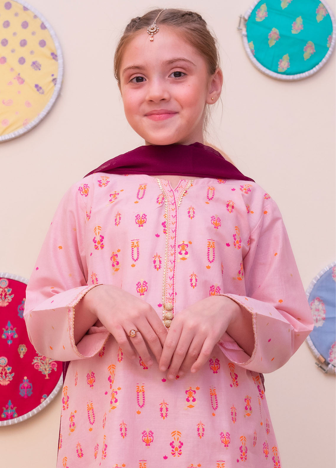 Shanzey Printed Cotton Cambric Stitched 3 Piece Suit For Girls S25GPC SHK-4904 Shanzey Printed Cotton Cambric Stitched 3 Piece Suit For Girls S25GPC SHK-4904