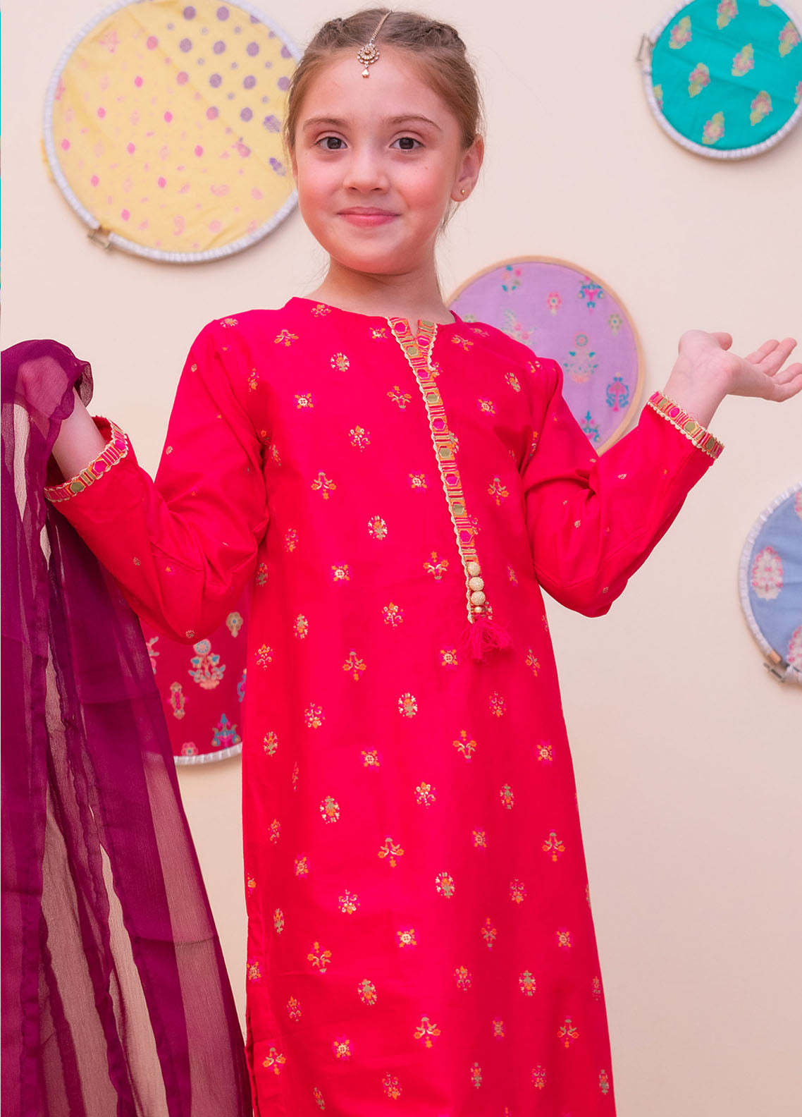 Shanzey Printed Cotton Cambric Stitched 3 Piece Suit For Girls S25GPC SHK-4906 Shanzey Printed Cotton Cambric Stitched 3 Piece Suit For Girls S25GPC SHK-4906