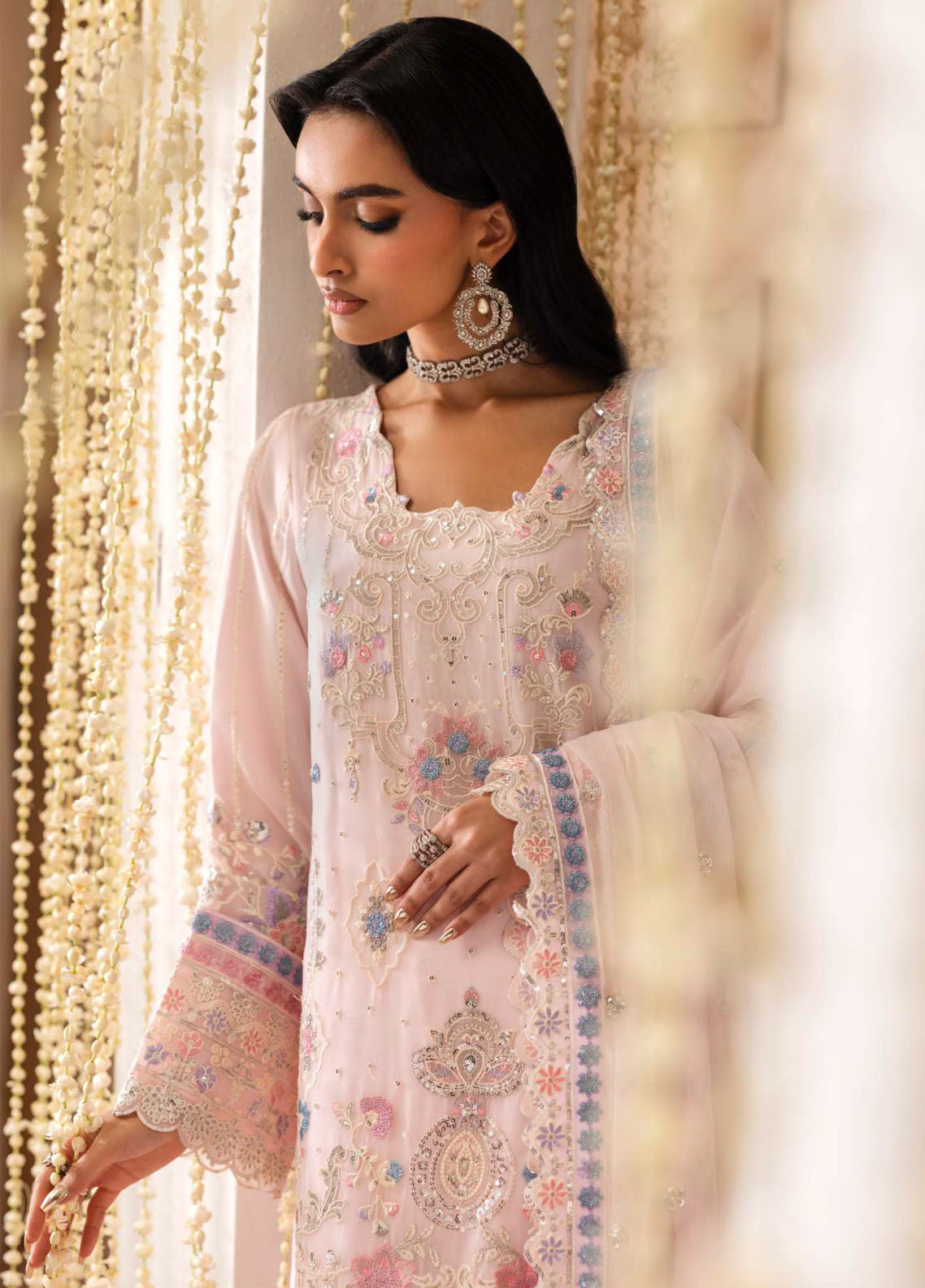 Sheherzadi By Emaan Adeel Formals Embroidered Chiffon 3 Piece Unstitched Suit EA25SCF D-GULREZ Sheherzadi By Emaan Adeel Formals Embroidered Chiffon 3 Piece Unstitched Suit EA25SCF D-GULREZ