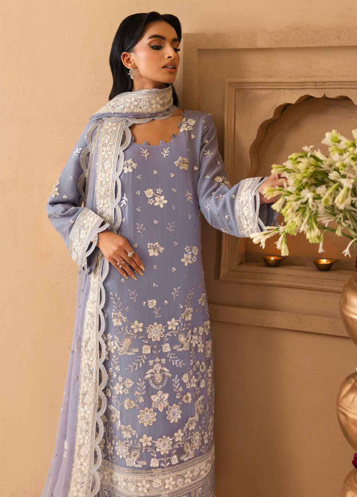 Sheherzadi By Emaan Adeel Formals Embroidered Chiffon 3 Piece Unstitched Suit EA25SCF D-SAHARSH Sheherzadi By Emaan Adeel Formals Embroidered Chiffon 3 Piece Unstitched Suit EA25SCF D-SAHARSH