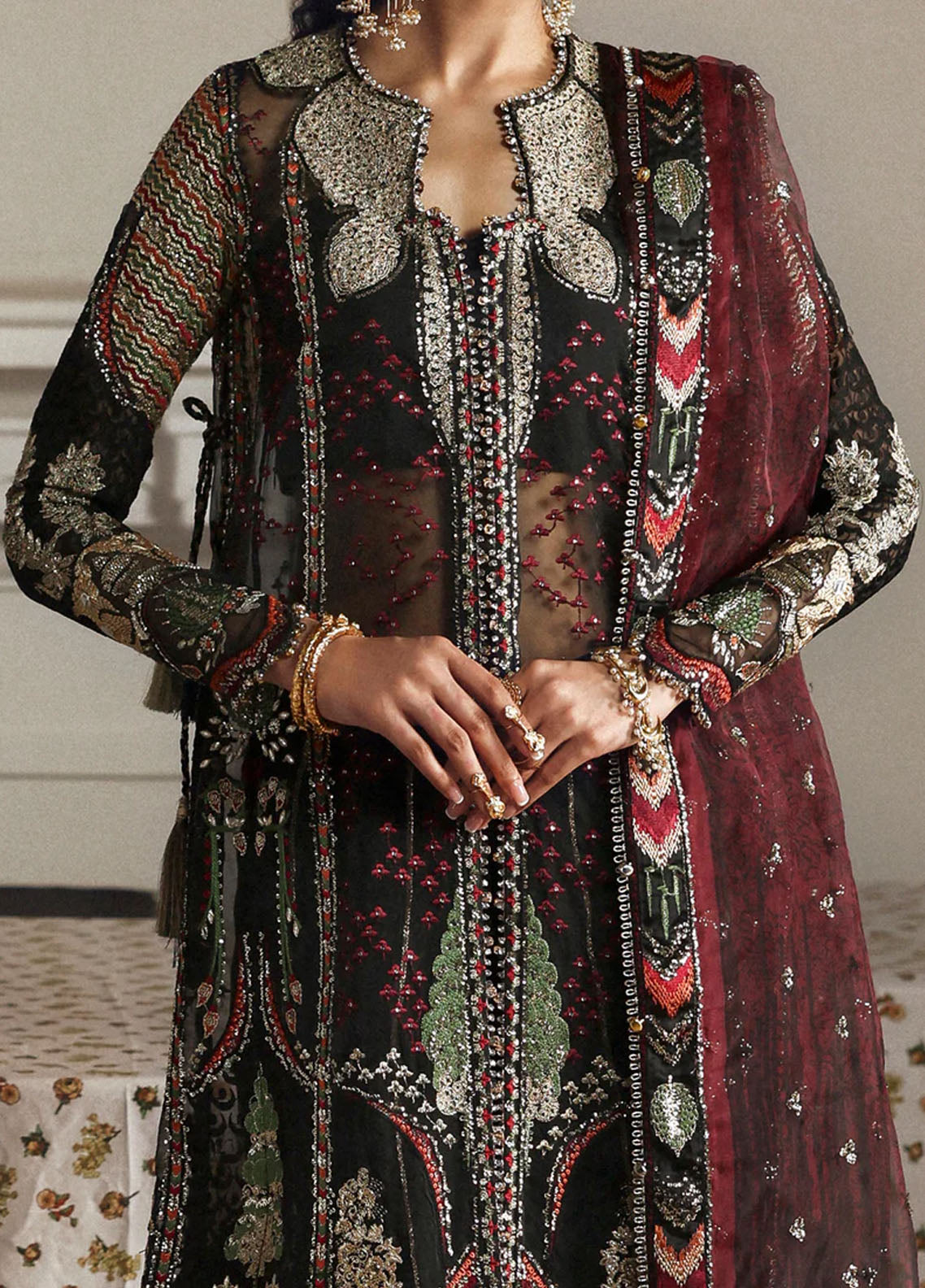 Shehnai By Afrozeh Embroidered Organza 3 Piece Unstitched Suit AF25SWF D-08 DHANAK Shehnai By Afrozeh Embroidered Organza 3 Piece Unstitched Suit AF25SWF D-08 DHANAK