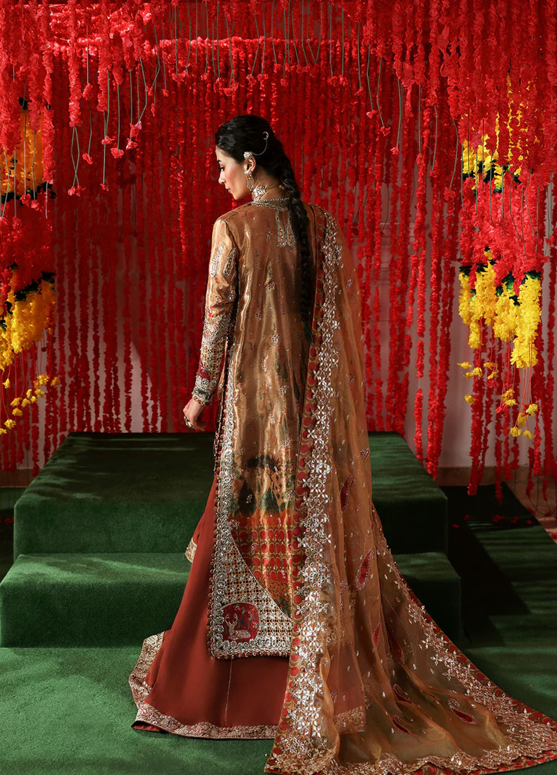 Shehnai By Afrozeh Embroidered Tissue Zari 3 Piece Unstitched Suit AF25SWF D-07 POSHNA Shehnai By Afrozeh Embroidered Tissue Zari 3 Piece Unstitched Suit AF25SWF D-07 POSHNA