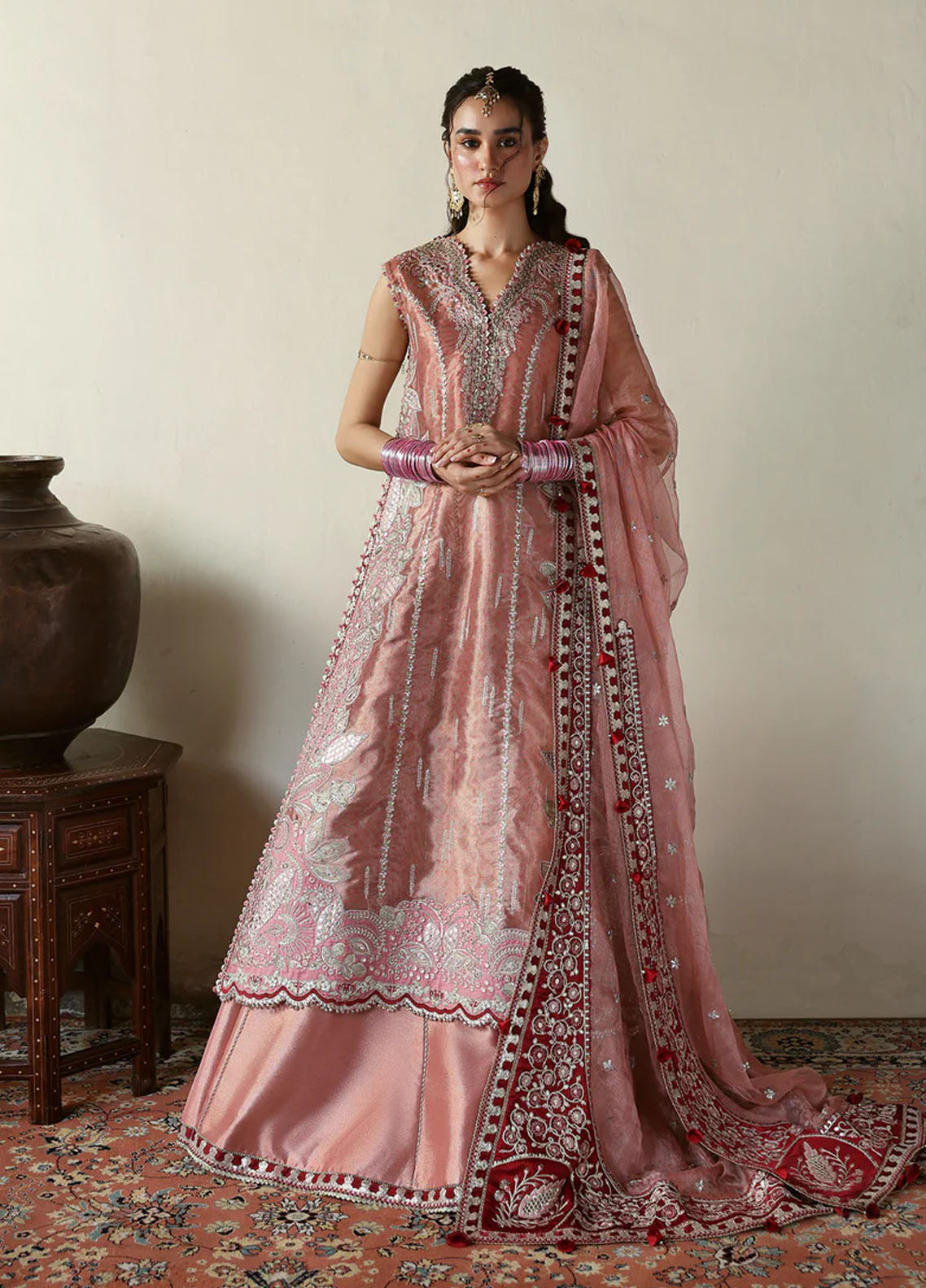 Shehnai By Afrozeh Embroidered Tissue Zari 3 Piece Unstitched Suit AF25SWF D-09 ROSHAAN Shehnai By Afrozeh Embroidered Tissue Zari 3 Piece Unstitched Suit AF25SWF D-09 ROSHAAN