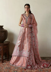 Shehnai By Afrozeh Embroidered Tissue Zari 3 Piece Unstitched Suit AF25SWF D-09 ROSHAAN