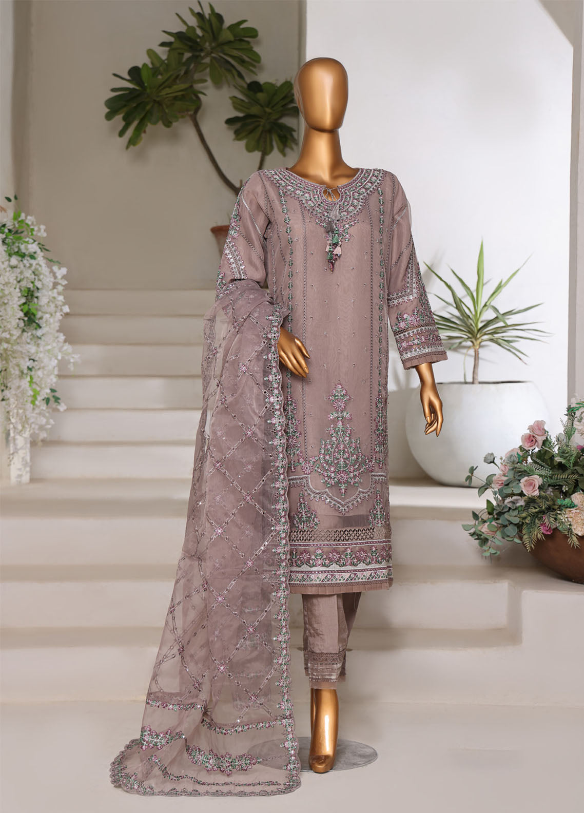 Shehnai By Schick Formals Embroidered Organza 3 Piece Stitched Suit SDH25SFEO D-03 Shehnai By Schick Formals Embroidered Organza 3 Piece Stitched Suit SDH25SFEO D-03