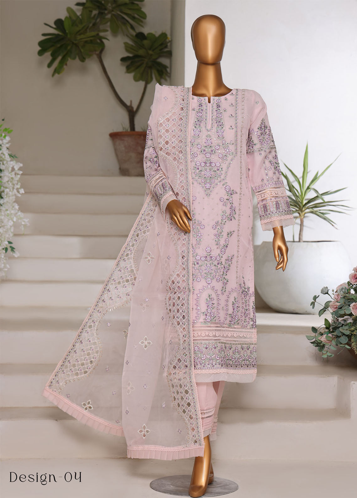 Shehnai By Schick Formals Embroidered Organza 3 Piece Stitched Suit SDH25SFEO D-04 Shehnai By Schick Formals Embroidered Organza 3 Piece Stitched Suit SDH25SFEO D-04