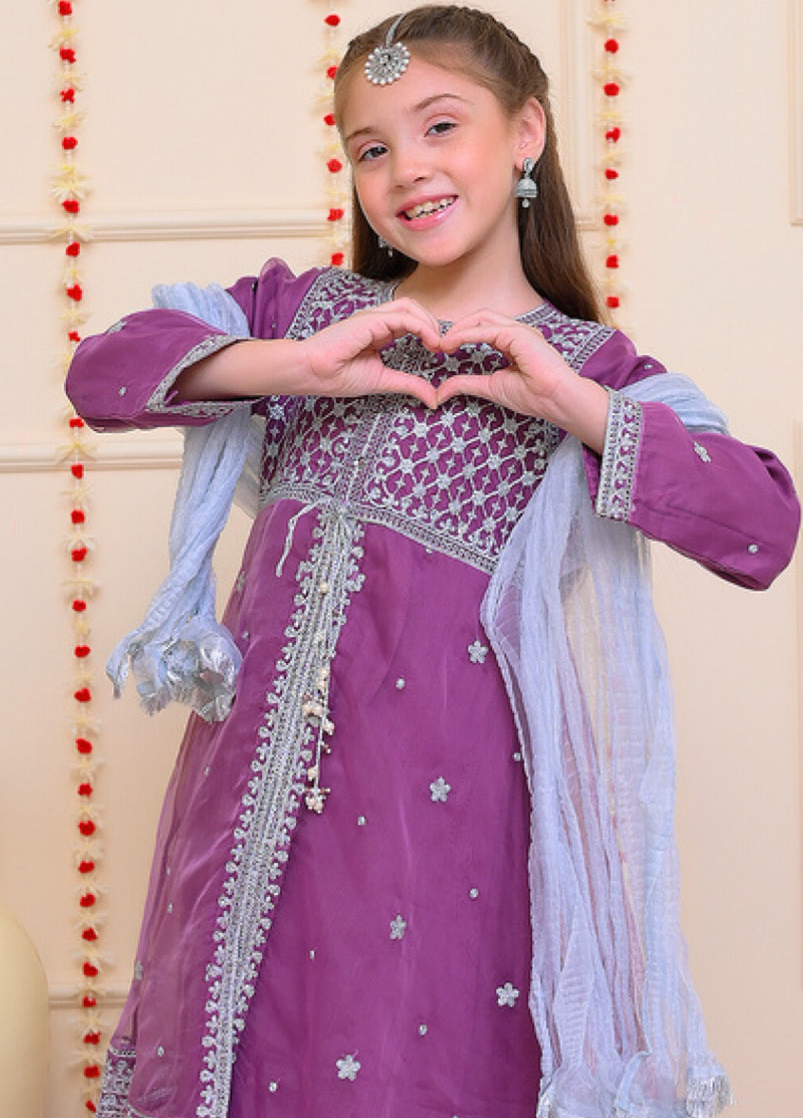 Shehnai By Shanzey Embroidered Organza 3 Piece Girls Stitched Suit S24SF SHK-3201 Shehnai By Shanzey Embroidered Organza 3 Piece Girls Stitched Suit S24SF SHK-3201