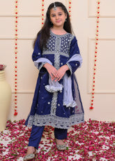 Shehnai By Shanzey Embroidered Organza 3 Piece Girls Stitched Suit S24SF SHK-3202
