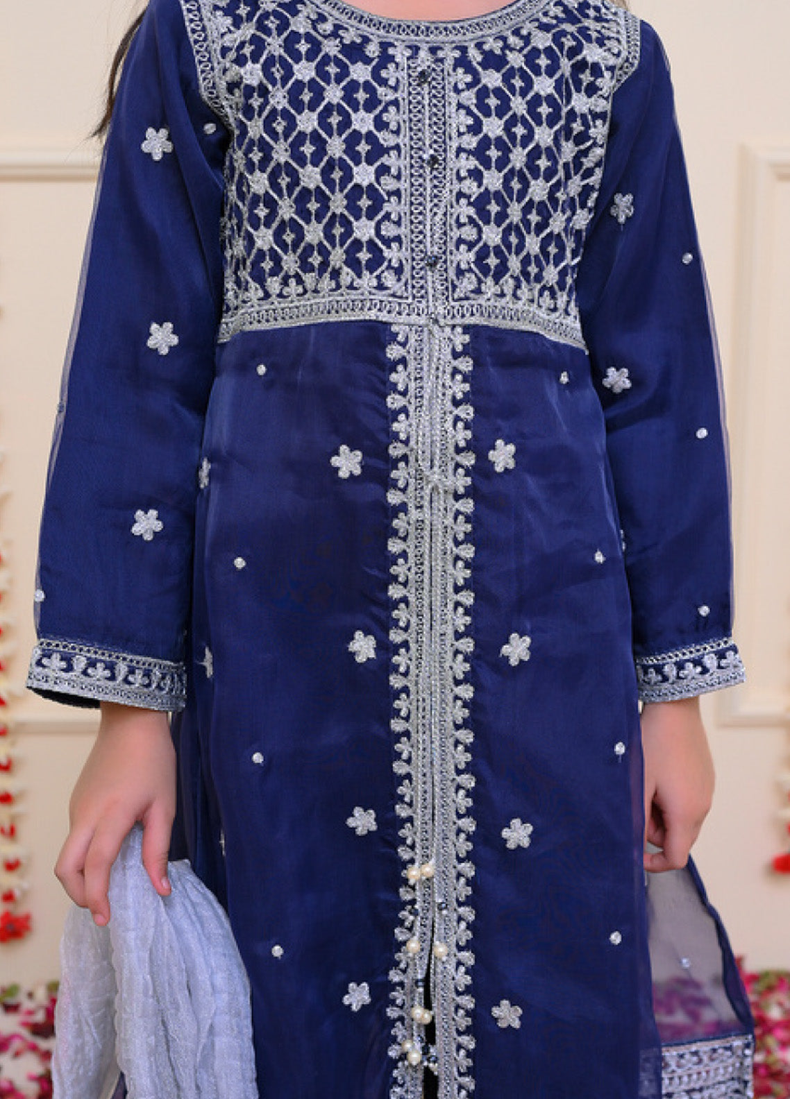 Shehnai By Shanzey Embroidered Organza 3 Piece Girls Stitched Suit S24SF SHK-3202 Shehnai By Shanzey Embroidered Organza 3 Piece Girls Stitched Suit S24SF SHK-3202