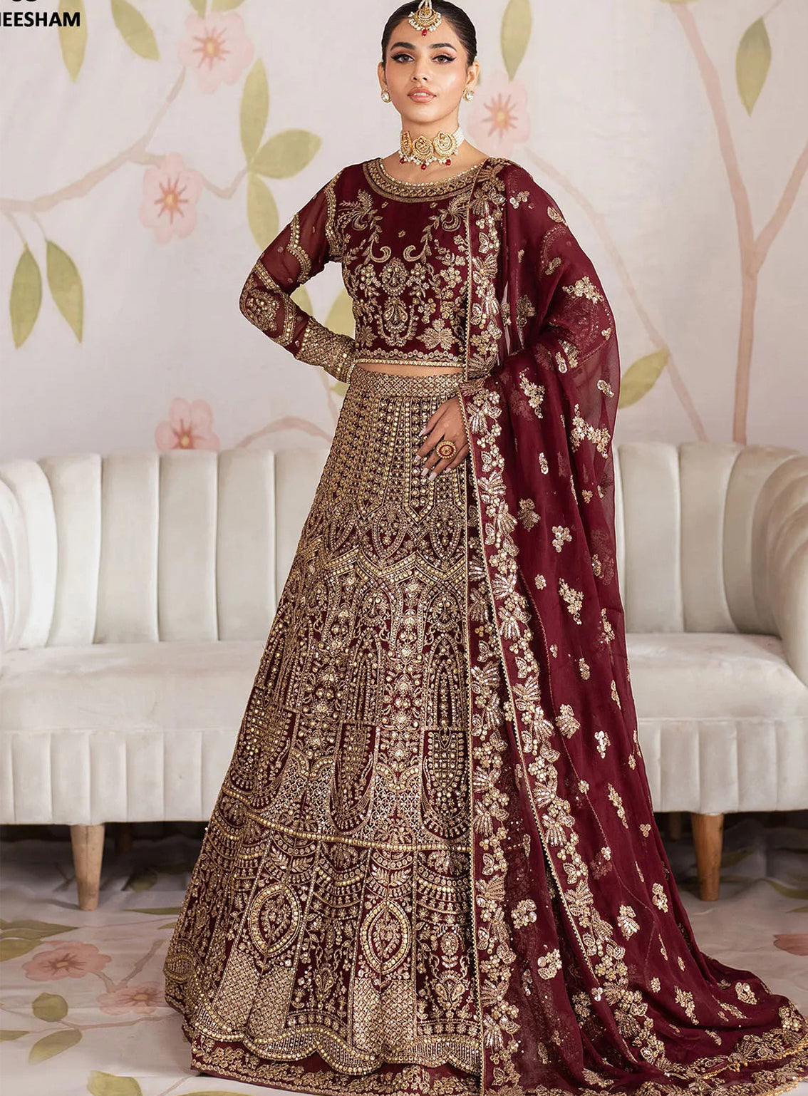 Shehnai By Zarif Embroidered Chiffon 3 Piece Unstitched Suit AF24SLWE D-ZS-05 SHEESHAM Shehnai By Zarif Embroidered Chiffon 3 Piece Unstitched Suit AF24SLWE D-ZS-05 SHEESHAM