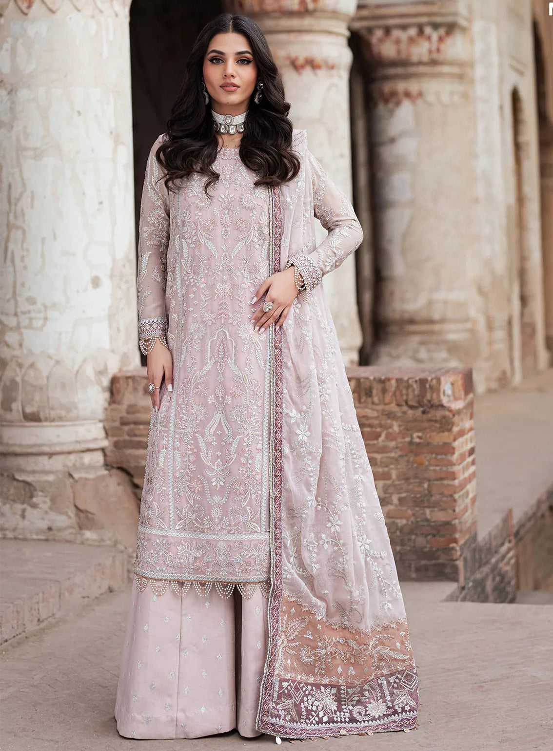 Shehnai By Zarif Embroidered Chiffon 3 Piece Unstitched Suit AF24SLWE D-ZS-07 MANARA Shehnai By Zarif Embroidered Chiffon 3 Piece Unstitched Suit AF24SLWE D-ZS-07 MANARA