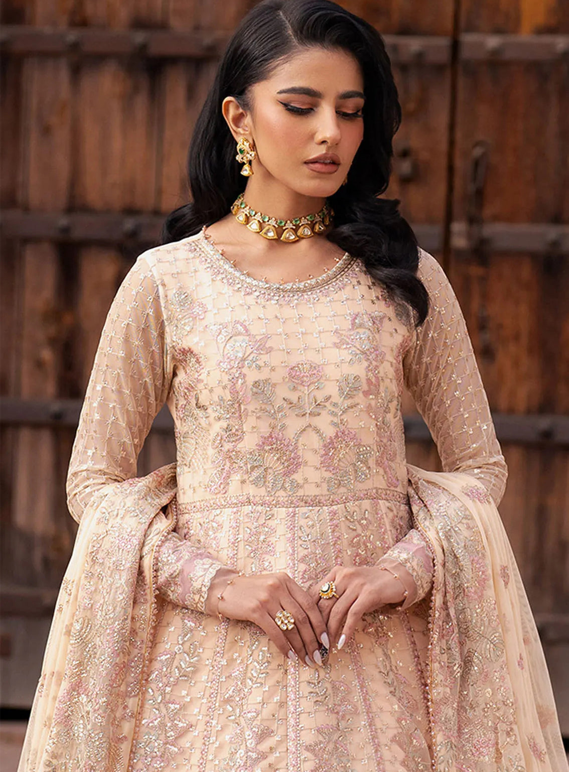 Shehnai By Zarif Embroidered Net 3 Piece Unstitched Suit AF24SLWE D-ZS-03 HEER Shehnai By Zarif Embroidered Net 3 Piece Unstitched Suit AF24SLWE D-ZS-03 HEER