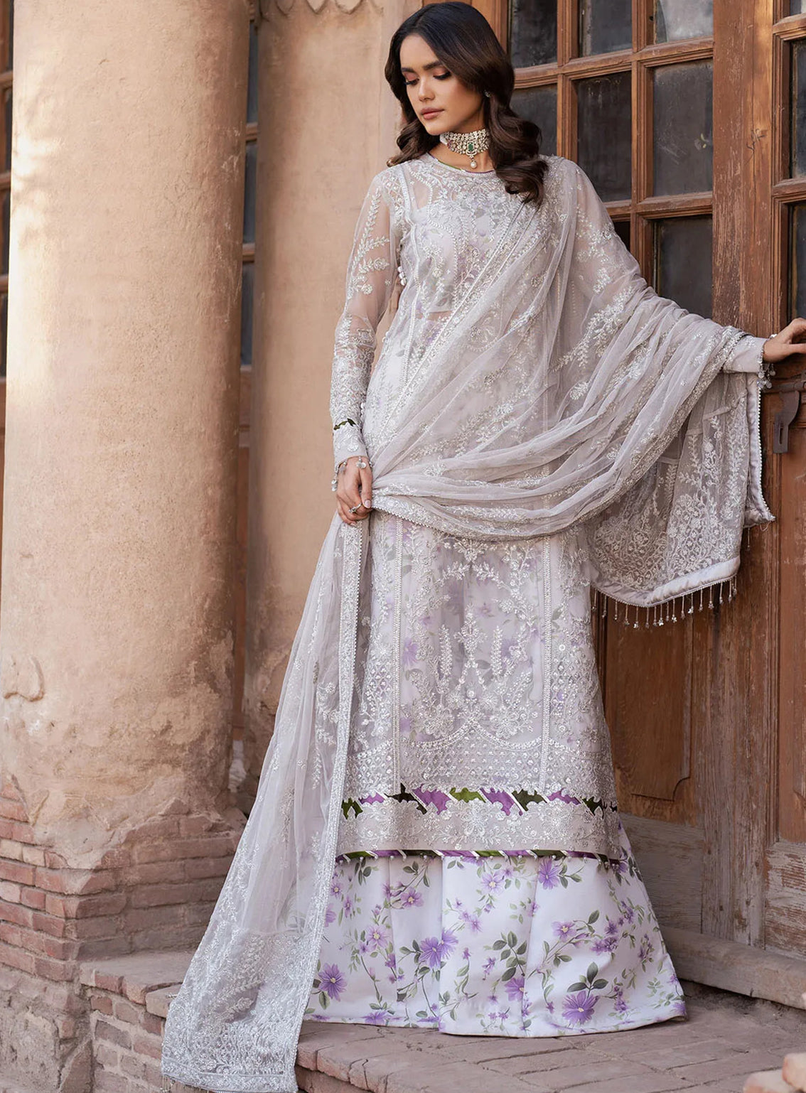 Shehnai By Zarif Embroidered Net 3 Piece Unstitched Suit AF24SLWE D-ZS-04 BARSHA Shehnai By Zarif Embroidered Net 3 Piece Unstitched Suit AF24SLWE D-ZS-04 BARSHA