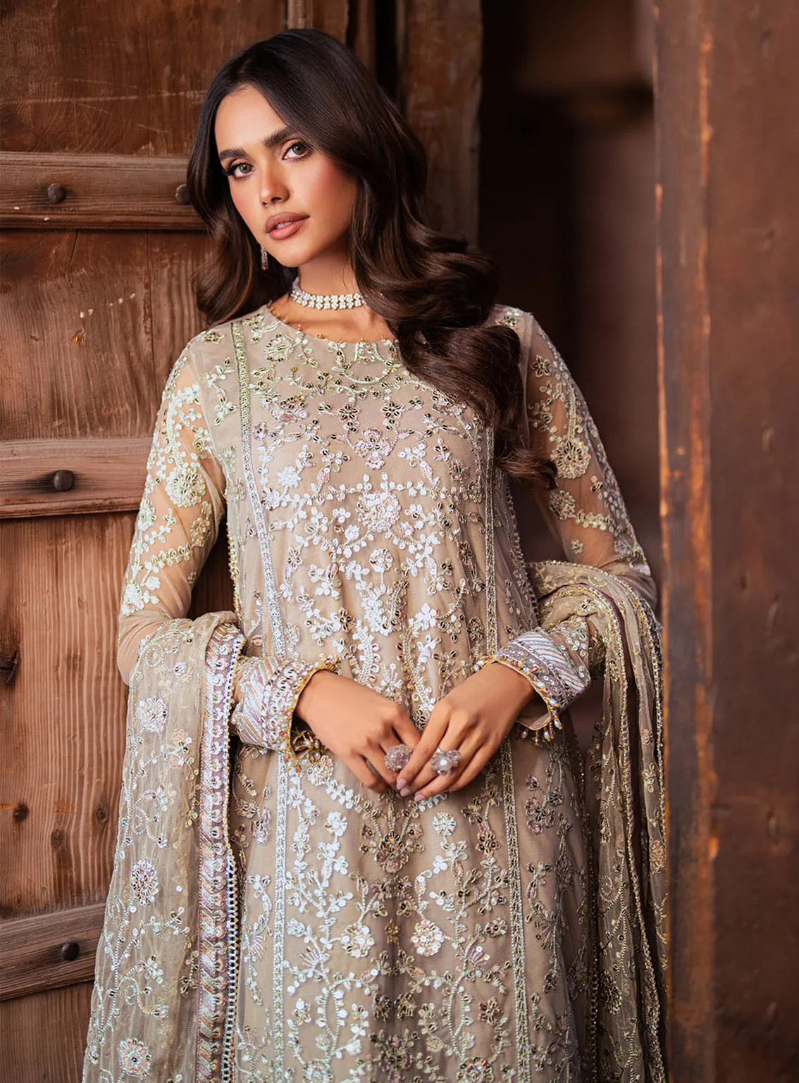 Shehnai By Zarif Embroidered Net 3 Piece Unstitched Suit AF24SLWE D-ZS-06 DOORIYA Shehnai By Zarif Embroidered Net 3 Piece Unstitched Suit AF24SLWE D-ZS-06 DOORIYA