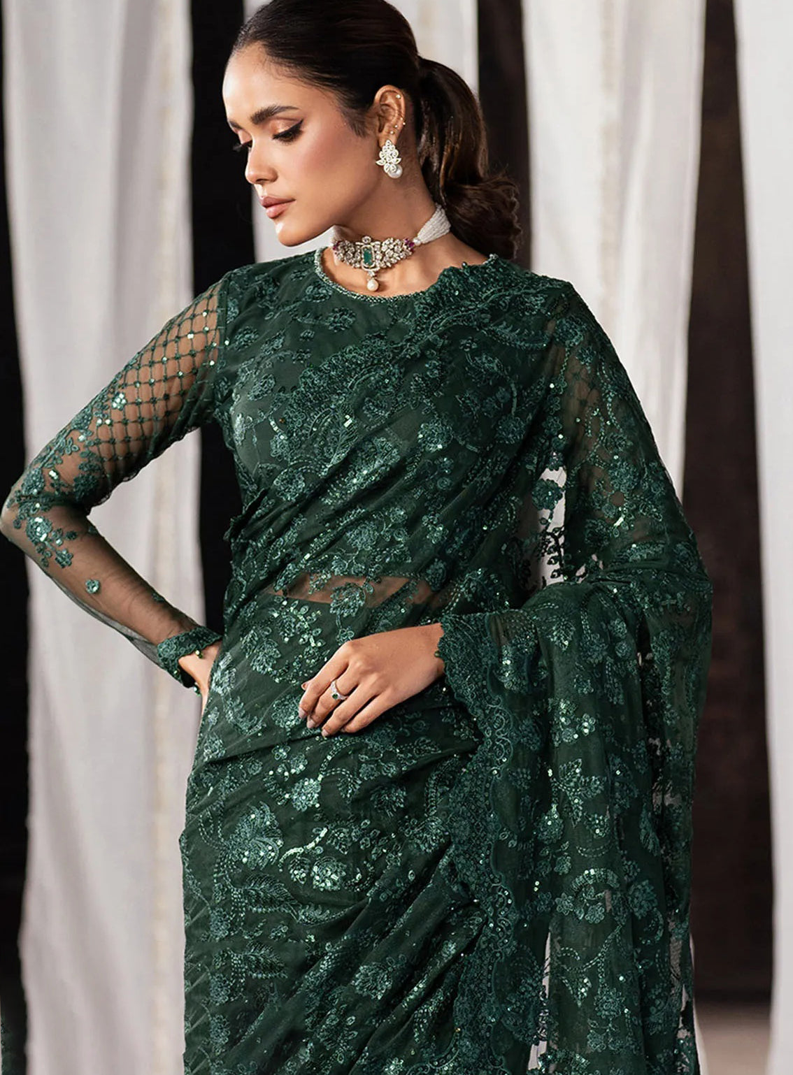 Shehnai By Zarif Embroidered Net 3 Piece Unstitched Suit AF24SLWE D-ZS-08 MEESAM Shehnai By Zarif Embroidered Net 3 Piece Unstitched Suit AF24SLWE D-ZS-08 MEESAM