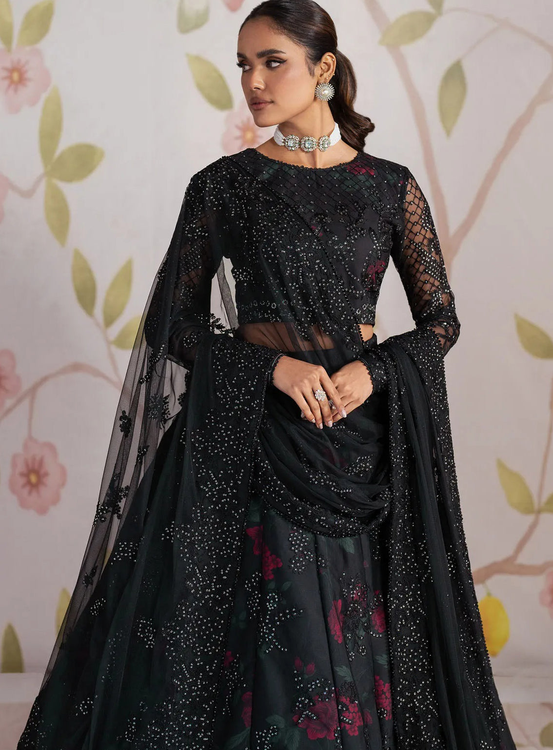 Shehnai By Zarif Embroidered Net 3 Piece Unstitched Suit AF24SLWE D-ZS-09 HANEEN Shehnai By Zarif Embroidered Net 3 Piece Unstitched Suit AF24SLWE D-ZS-09 HANEEN