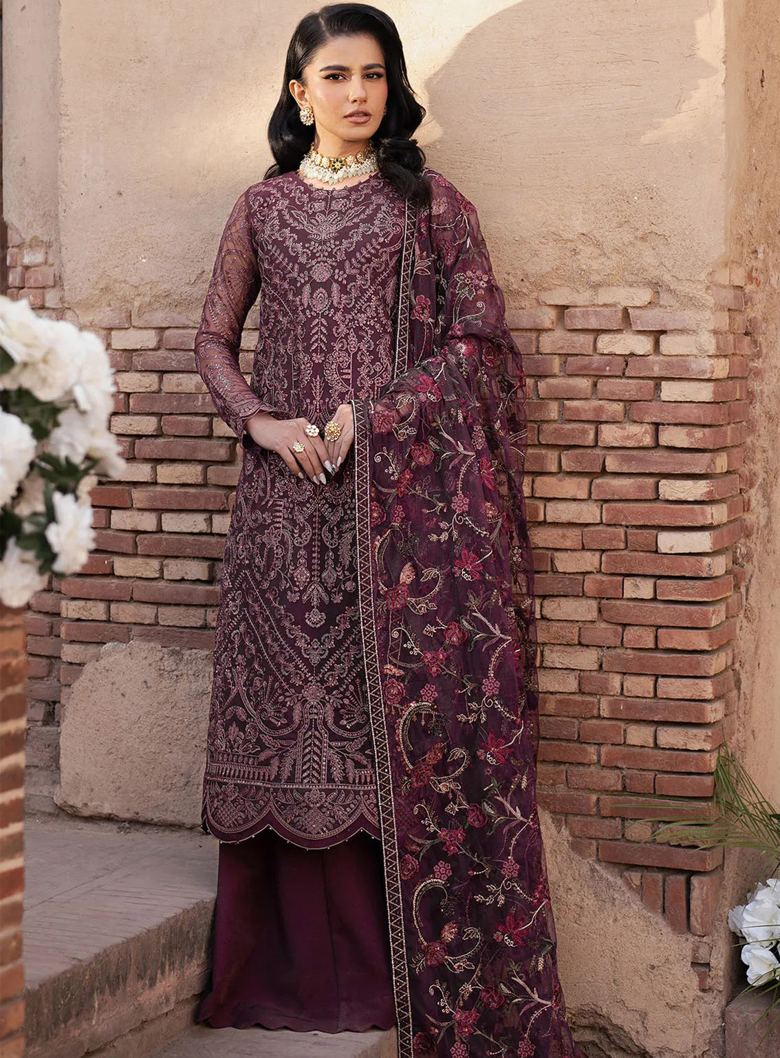 Shehnai By Zarif Embroidered Net 3 Piece Unstitched Suit AF24SLWE D-ZS-10 SEMRIA Shehnai By Zarif Embroidered Net 3 Piece Unstitched Suit AF24SLWE D-ZS-10 SEMRIA